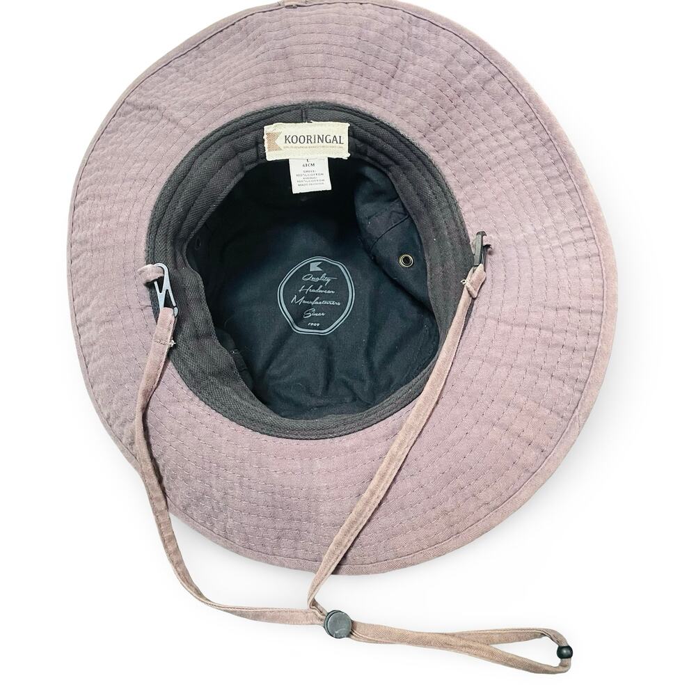 Kooringal Hat Brown Cotton Booney Safari Sun Hat Men L 61cm Unisex Gorpcore Prep - Picture 5 of 11